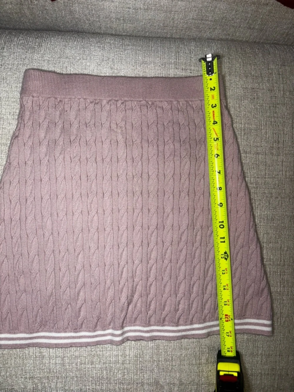 Sincerely Jules Small Pink Cable Knit Mini Skirt Coquette Preppy Soft Girl Chic